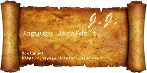 Jagyugy Jozafát névjegykártya